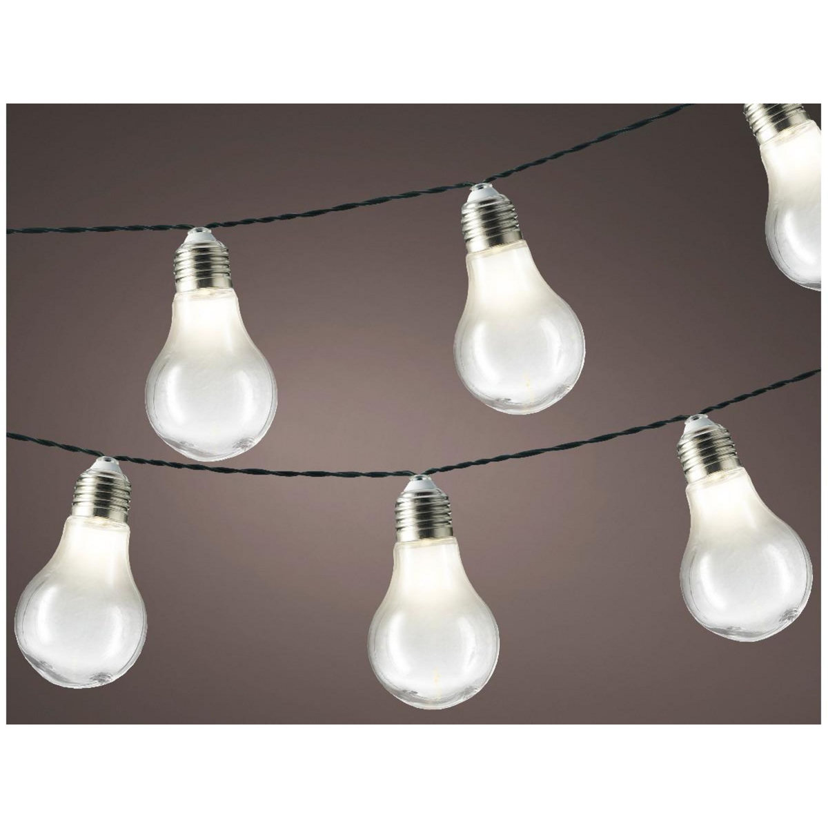 JARDIDECO Guirlande lumineuse solaire 10 ampoules Led Blanc chaud