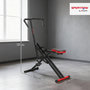 Voir la diapositive 3 : HOMCOM Machine à adominaux - appareil de fitness pliable réglable - rouge noir