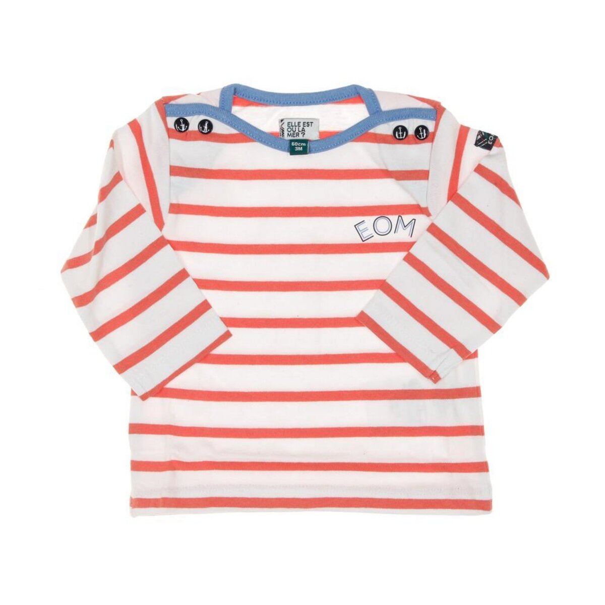 ELLE EST OU LA MER T Shirt /Rose Garçon EOM Eloris