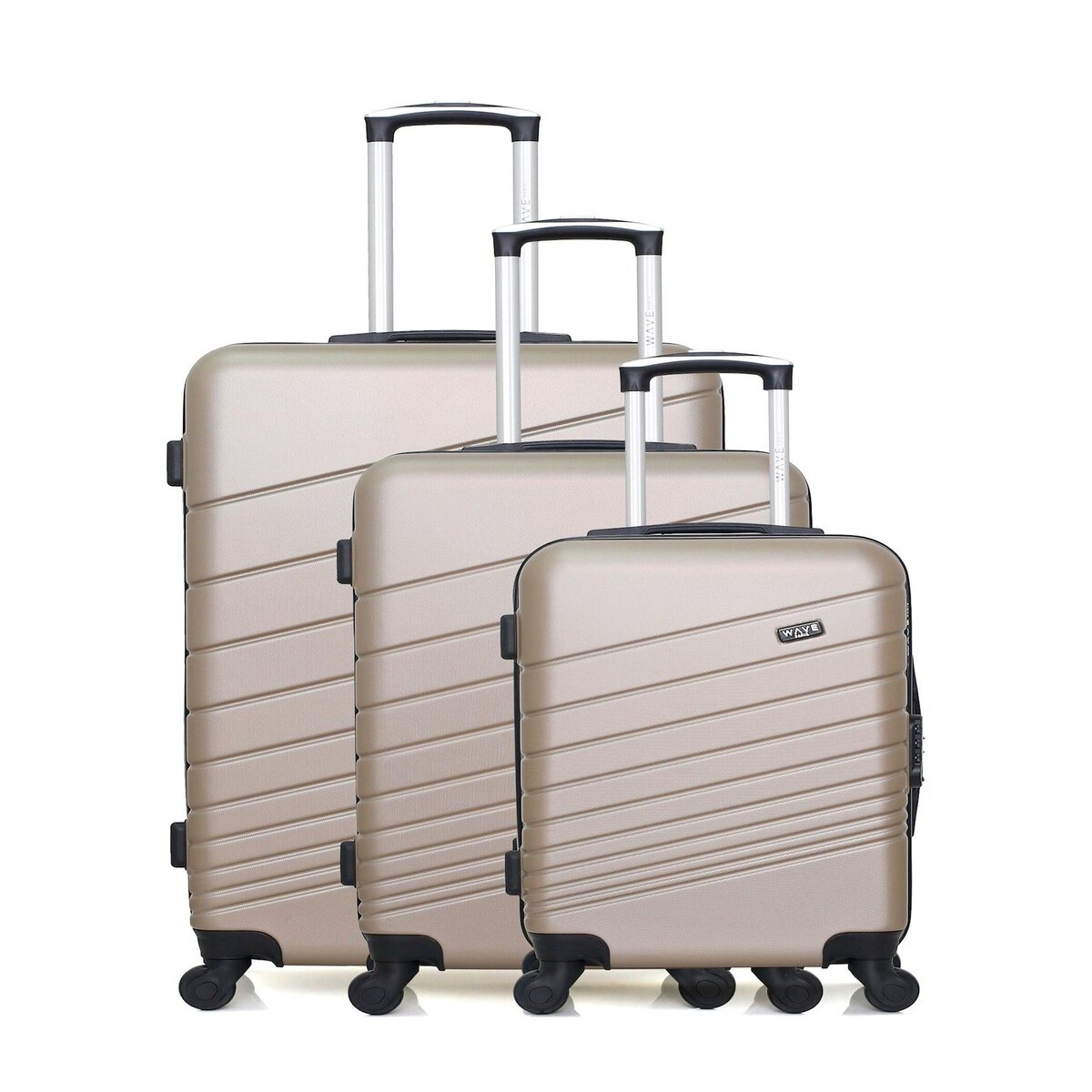 WAVE PARIS WAVE PARIS - Set de 3 Valises TIGRE 75 cm 4 Roues