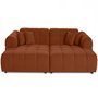 Voir la diapositive 1 : LISA DESIGN Ray - canapé droit 4 places avec double méridienne - assise profonde - en tissu texturé
