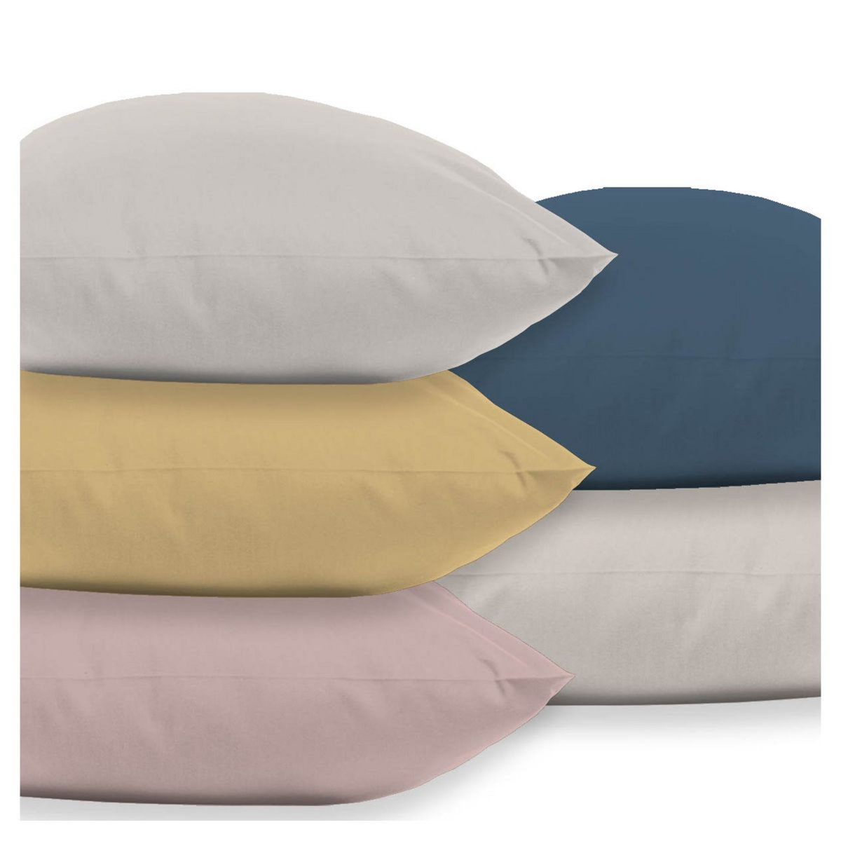 Taie d'oreiller unie en coton 47 fils 