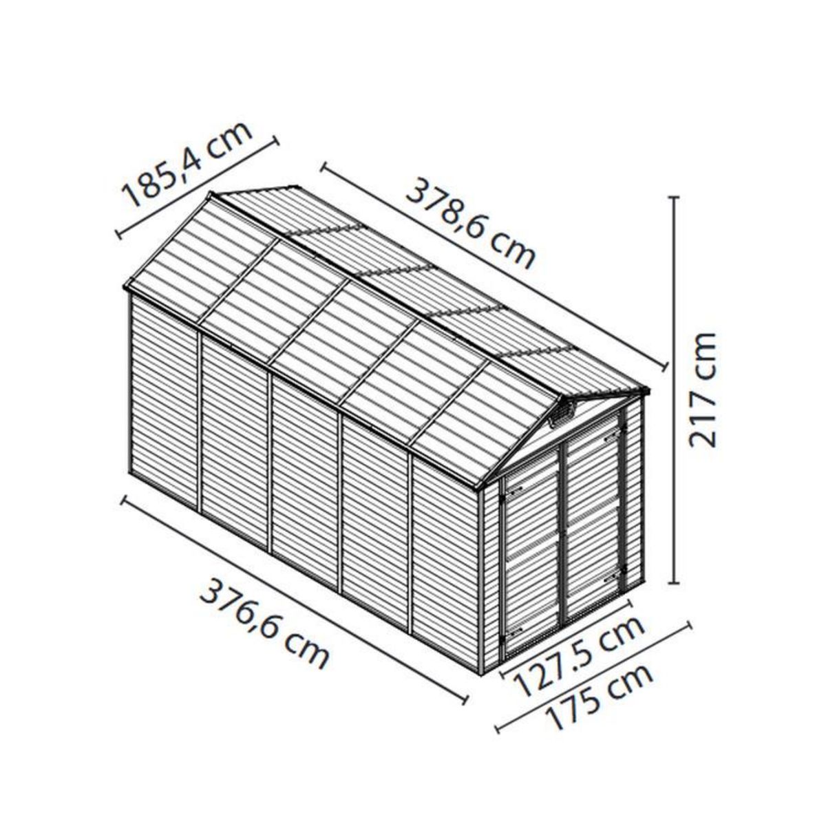 Palram Abris de jardin 6.6m² ambre - 703225