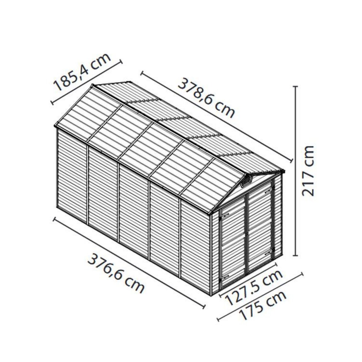 Palram Abris de jardin 6.6m² ambre - 703225
