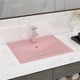 Voir la diapositive 1 : VIDAXL Lavabo avec trou de robinet Rose mat 60x46 cm Ceramique