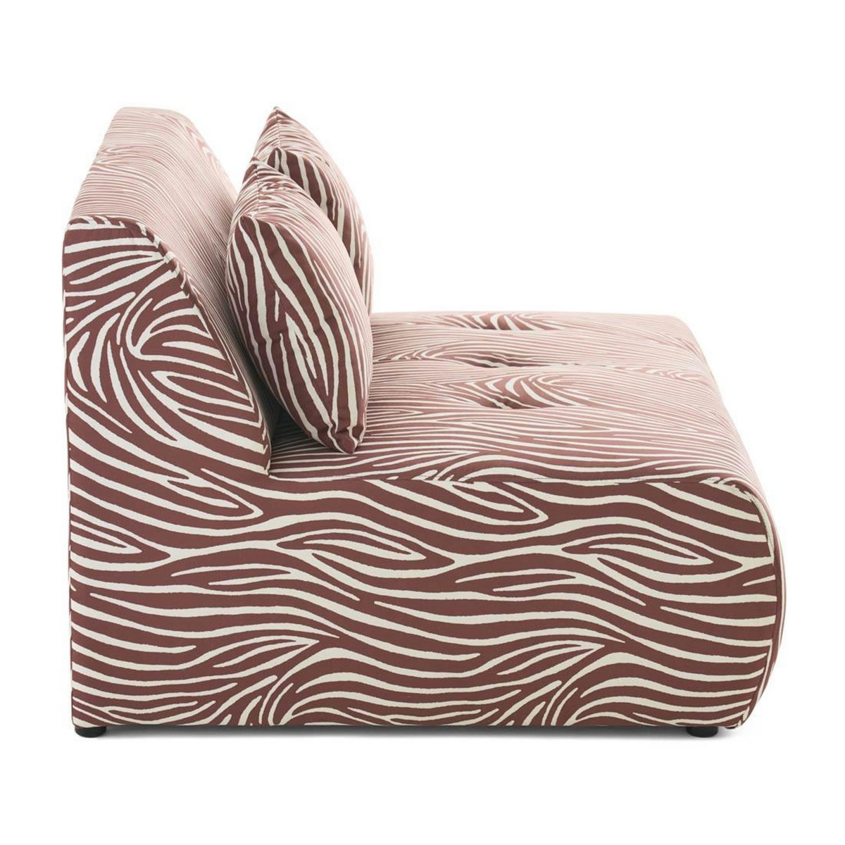 LISA DESIGN Onyx - canapé droit 2 places zèbre en velours