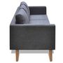 Voir la diapositive 3 : VIDAXL Canape a 3 places Tissu Gris fonce