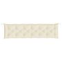 Voir la diapositive 5 : VIDAXL Coussins de banc de jardin lot de 2 blanc creme tissu Oxford
