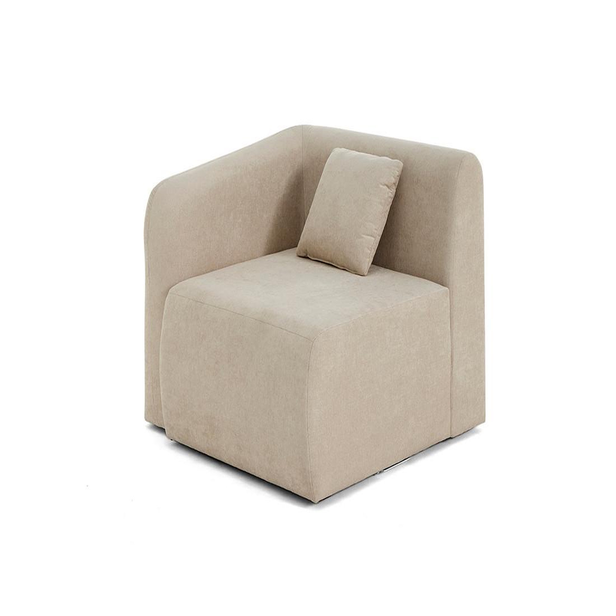 Voir la diapositive 1 : LISA DESIGN Ikare - module d'assise d'angle gauche - en tissu