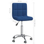 Voir la diapositive 6 : VIDAXL Chaise pivotante de bureau Bleu Tissu