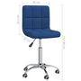 Voir la diapositive 6 : VIDAXL Chaise pivotante de bureau Bleu Tissu