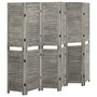 Voir la diapositive 4 : VIDAXL Cloison de separation 6 panneaux Gris 214x166 cm Bois solide