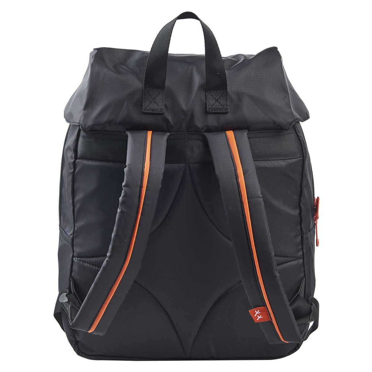 YOUNG'S ATTITUDE Sac à dos noir et orange avec compartiment pour ordinateur Vintage