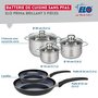 Voir la diapositive 2 : ELO Ensemble de 2 Poêles de cuisson 24 et 32 cm et 3 faitouts 14, 16 et 20 cm Elo Prima Brillant