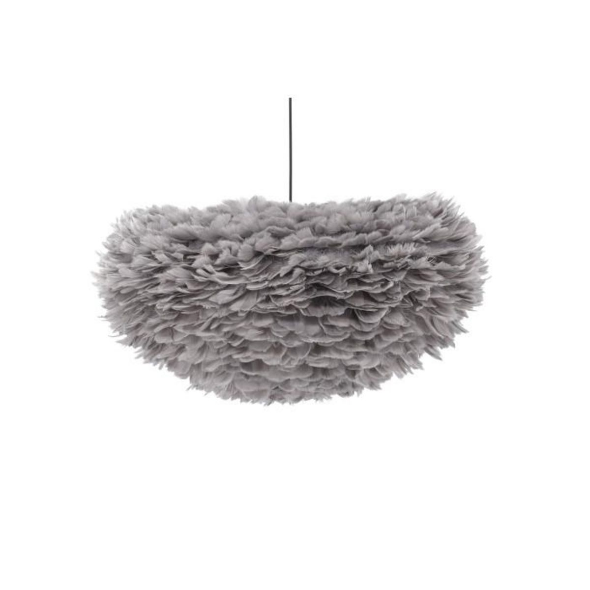 Paris Prix Lampe Suspension en plume  Nicola  75cm Gris
