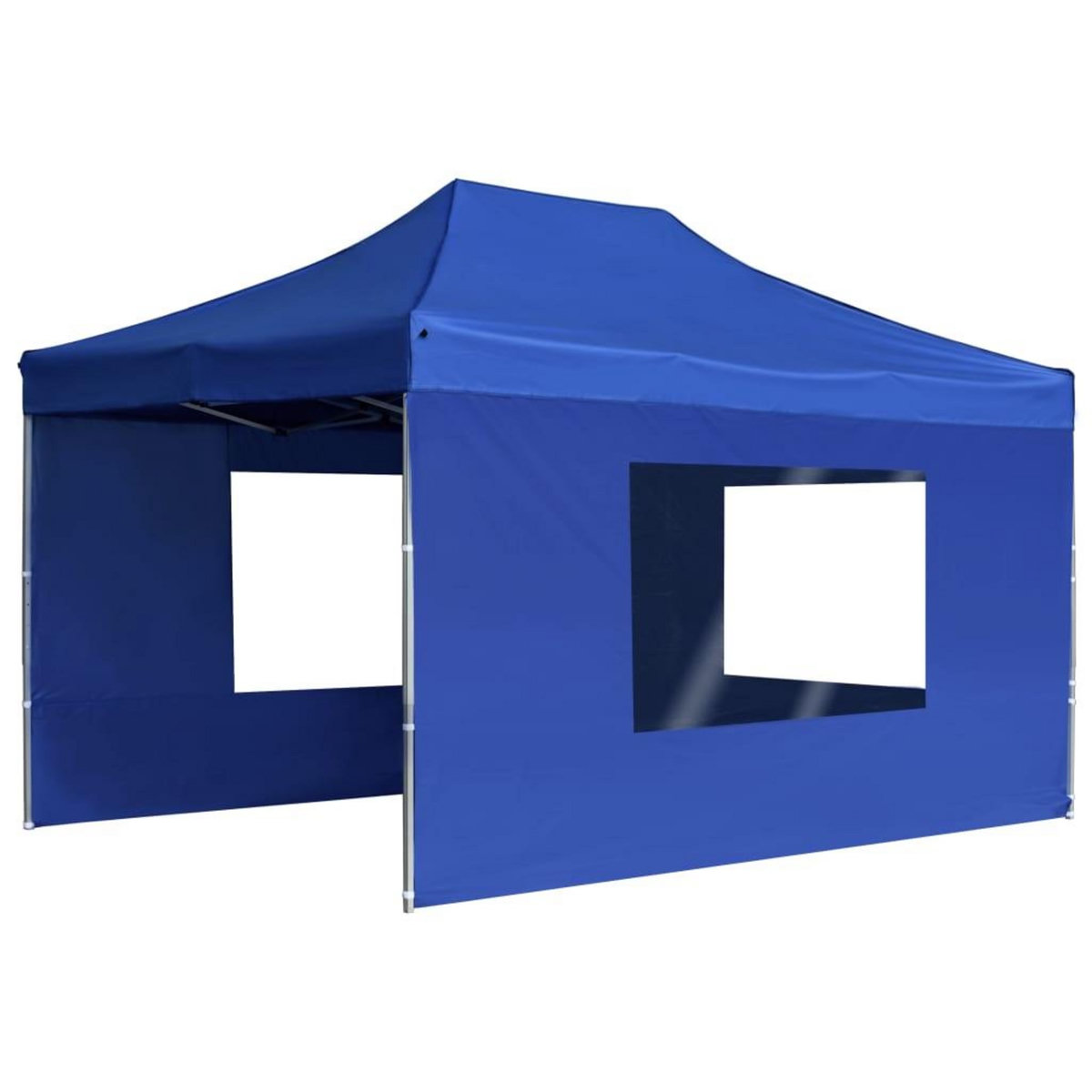 VIDAXL Tente de reception pliable avec parois Aluminium 4,5x3 m Bleu