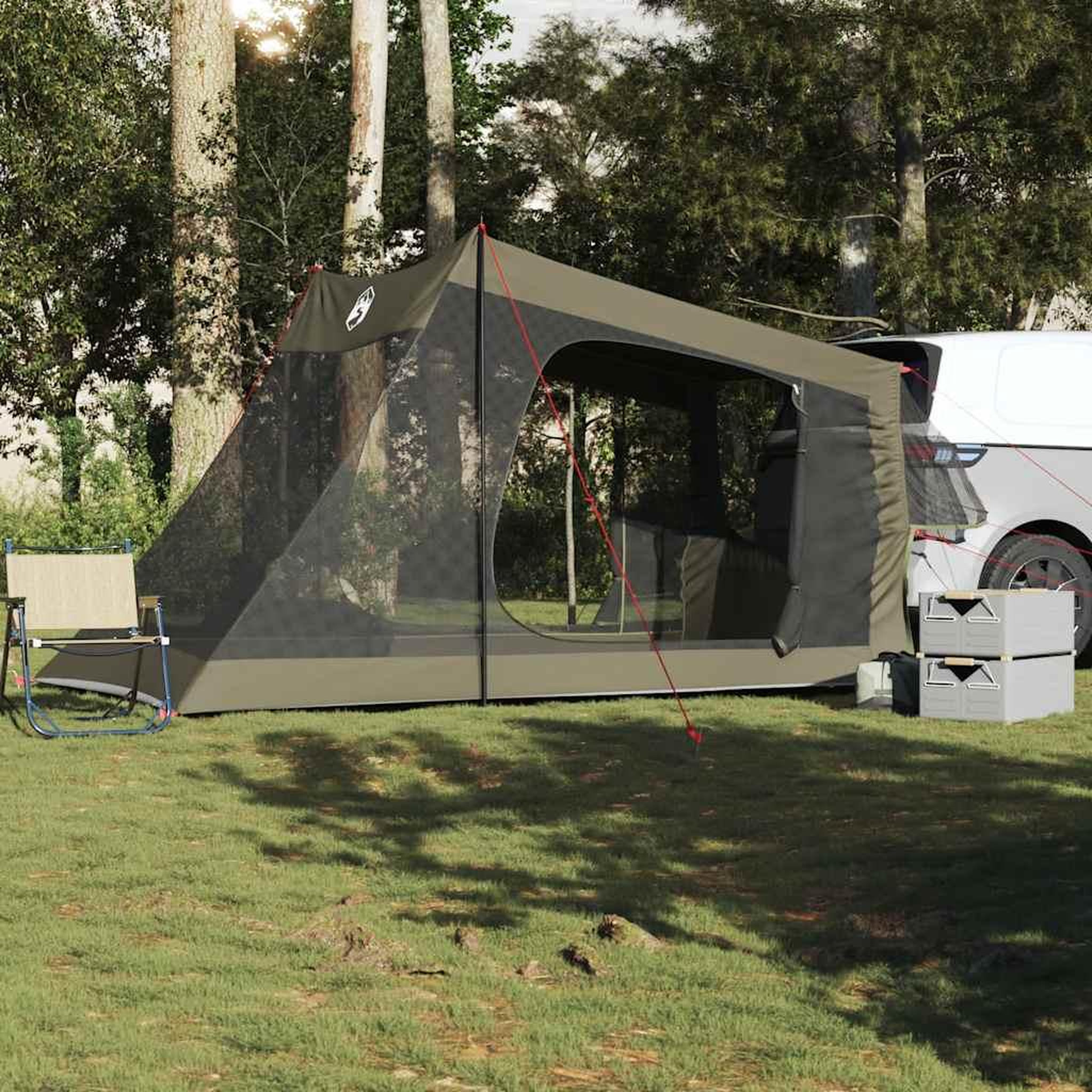VIDAXL Tente de voiture 2 personnes vert olive impermeable