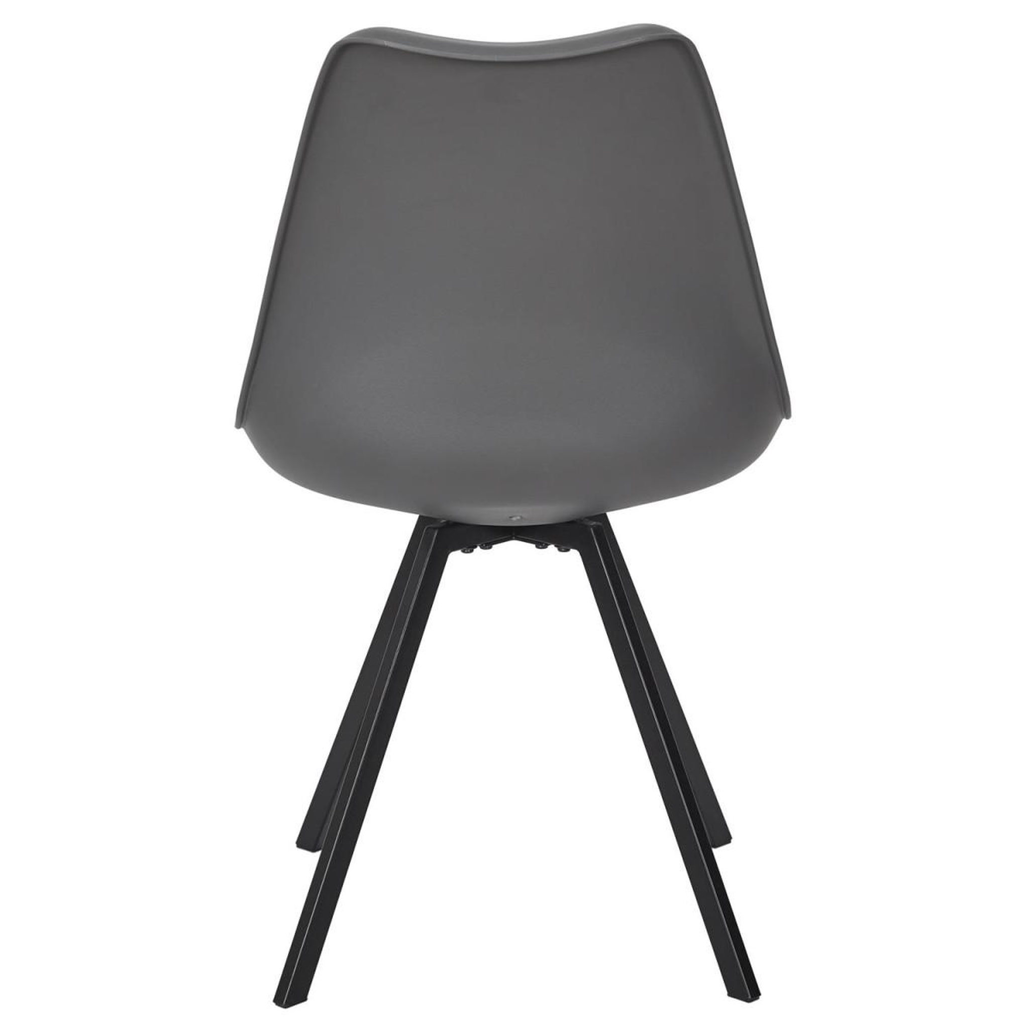 Voir la diapositive 6 : The Home Deco Factory Lot de 4 chaises avec coussin  atome  82cm gris