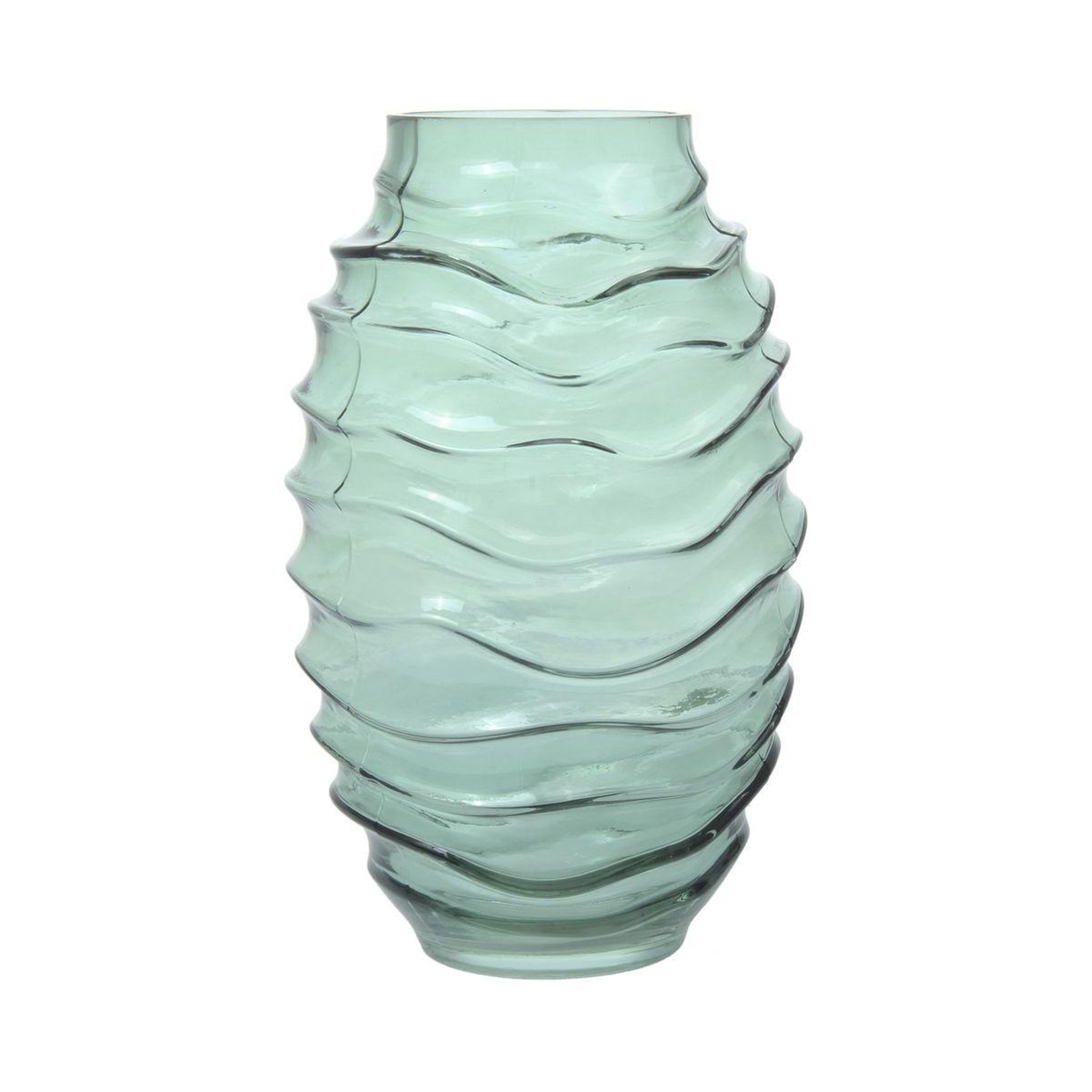 Paris Prix Vase déco en verre soufflé  typo  25cm vert