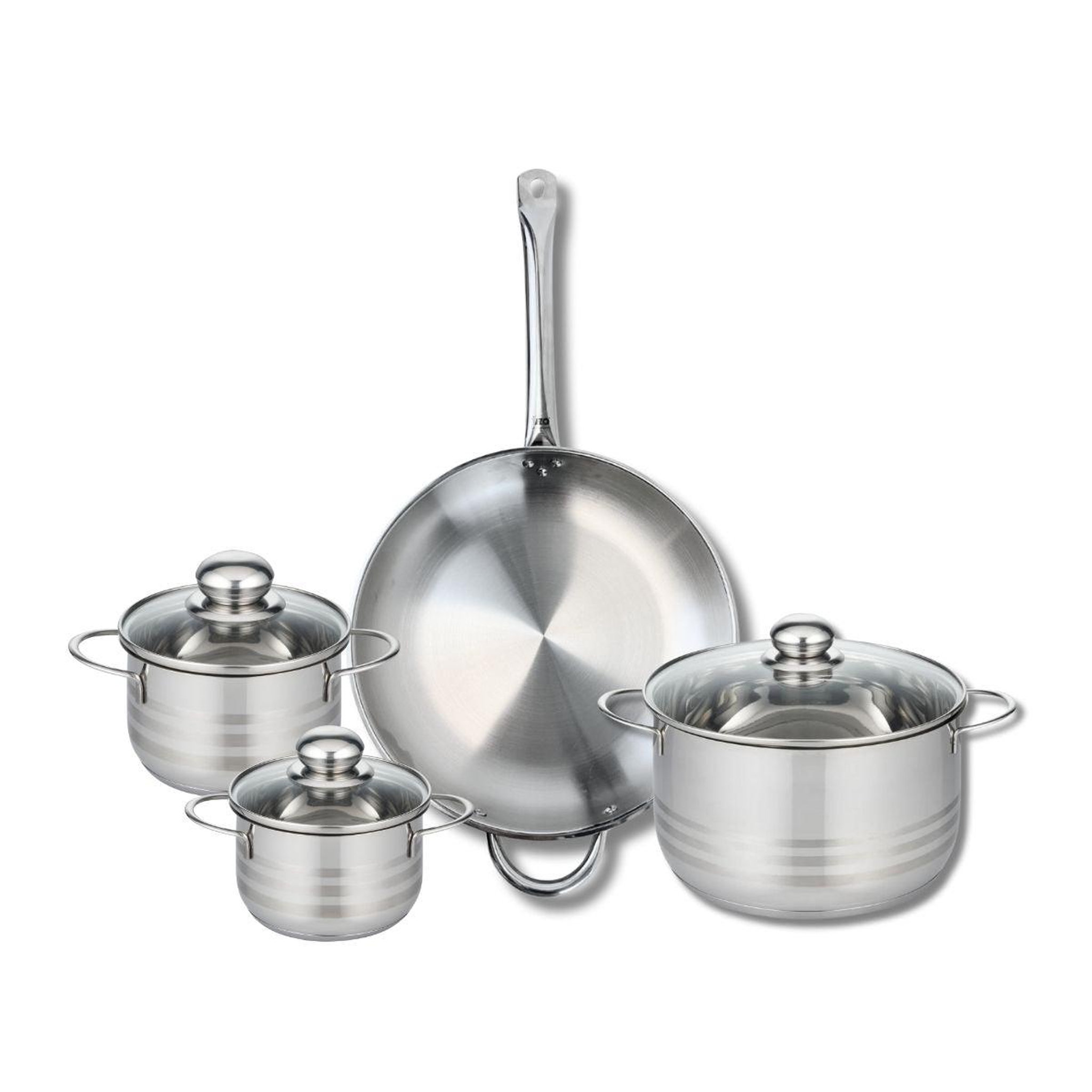 ELO Ensemble de 1 poêle de cuisson 32 cm et 3 faitouts 14, 16 et 24 cm elo profi brillant