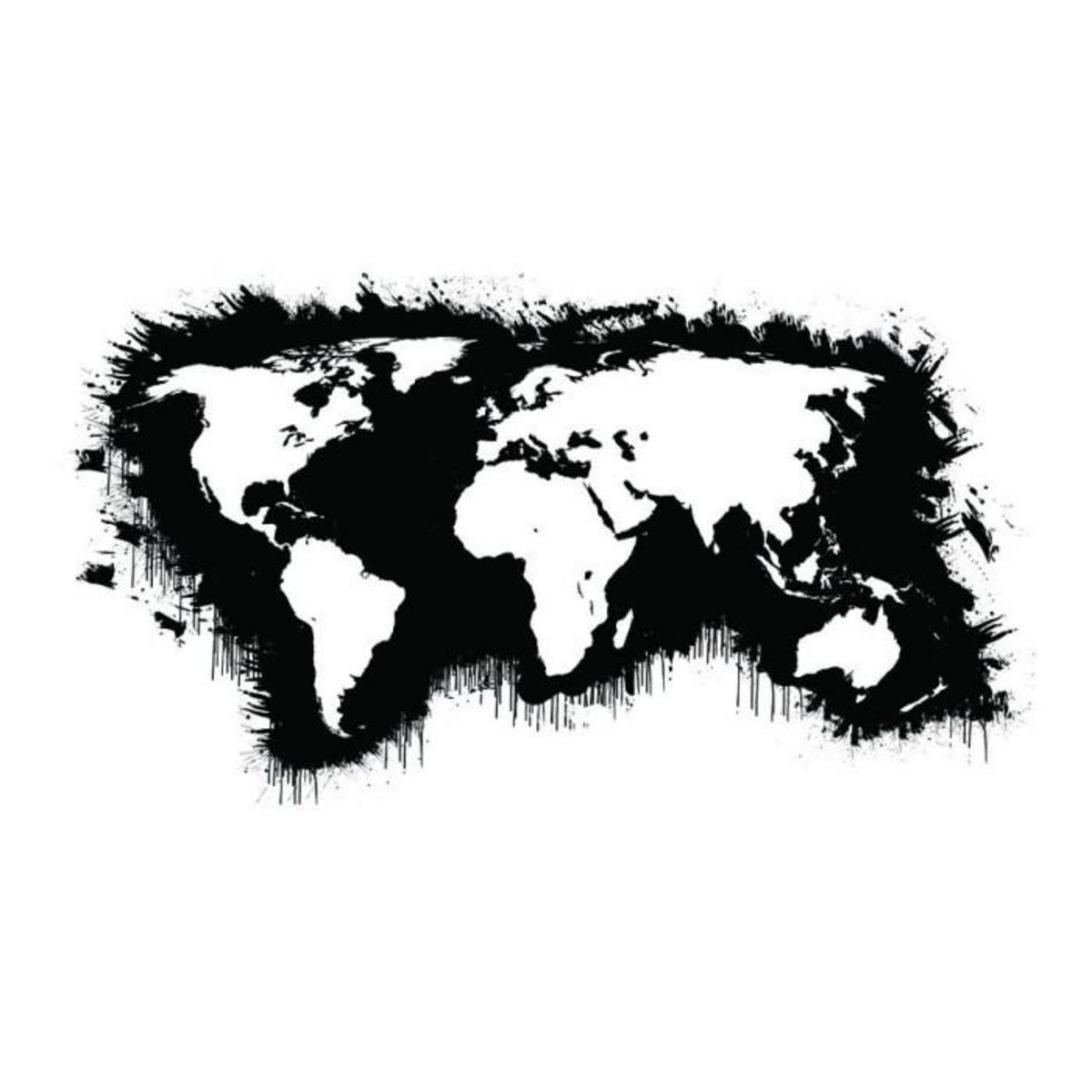 Paris Prix Papier Peint  White Continents, Black Oceans