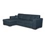 Voir la diapositive 3 : Canapé d'angle gauche convertible  4 places avec coffre tissu CARIBEA