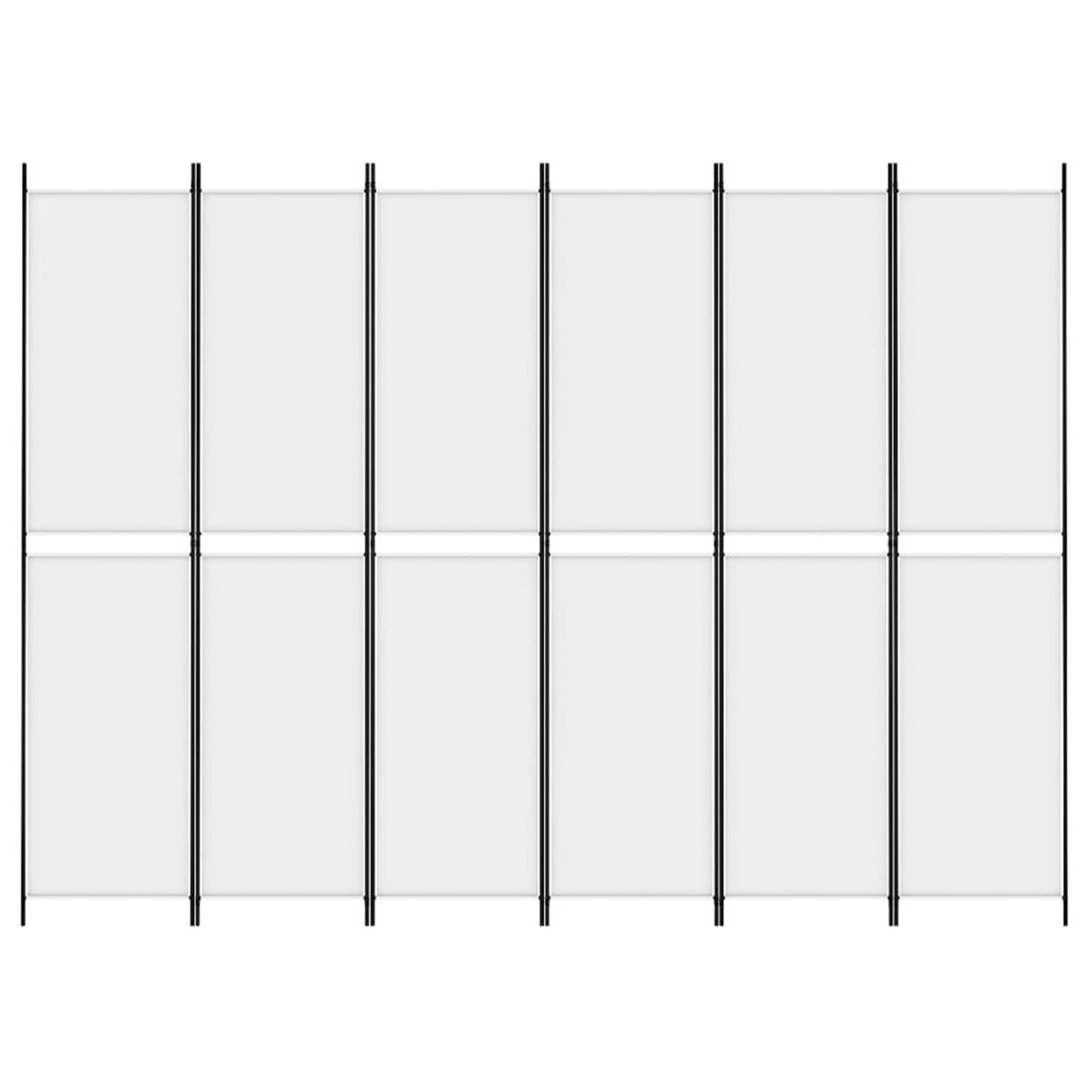 VIDAXL Cloison de separation 6 panneaux Blanc 300x220 cm Tissu