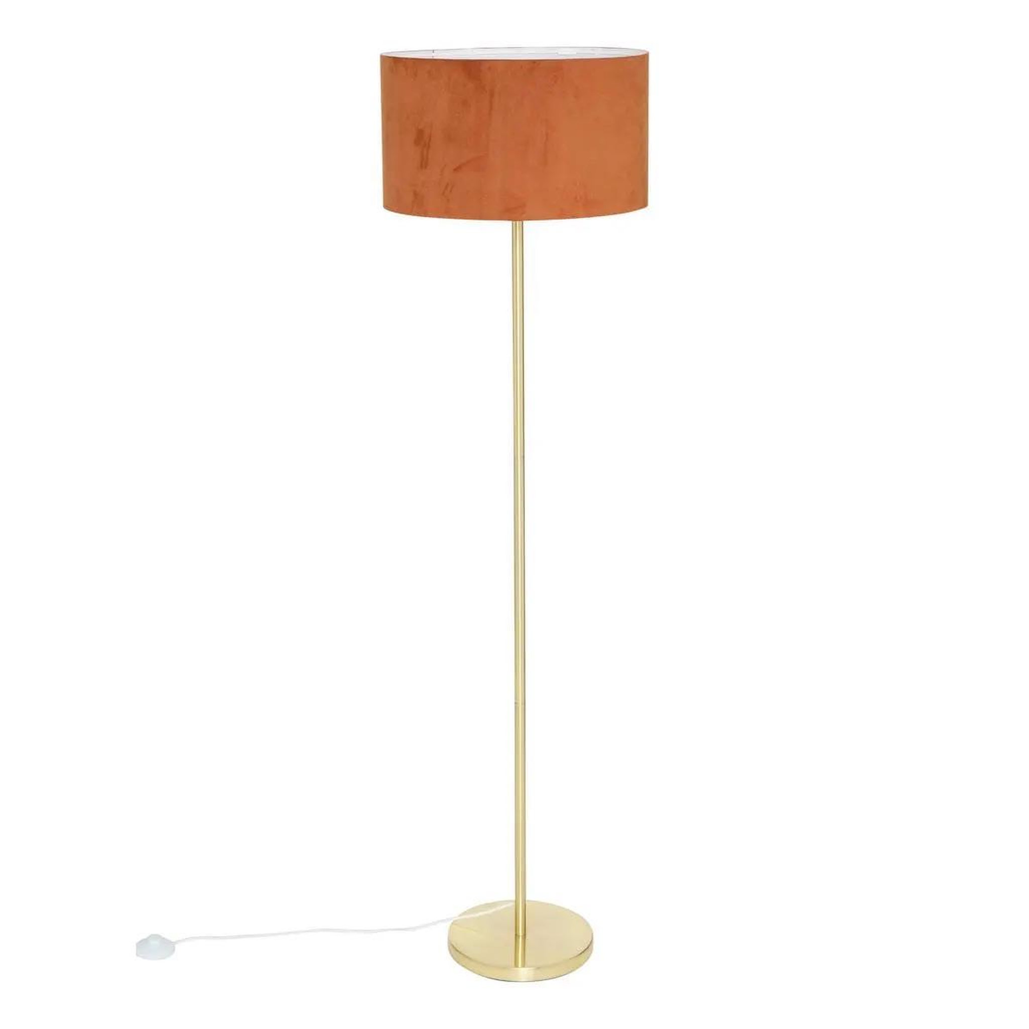Voir la diapositive 3 : ATMOSPHERA Abat jour en velours  beline  40cm terracotta