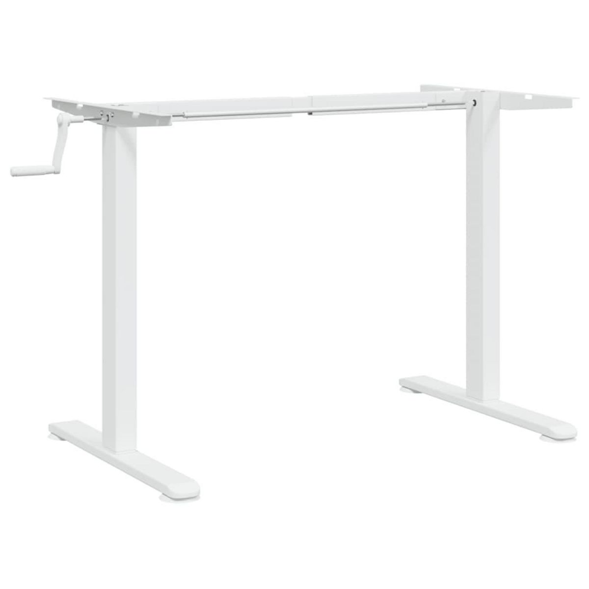 VIDAXL Cadre de bureau debout blanc (94-135)x60x(70-114) cm acier