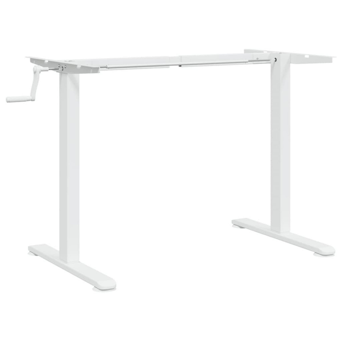 VIDAXL Cadre de bureau debout blanc (94-135)x60x(70-114) cm acier