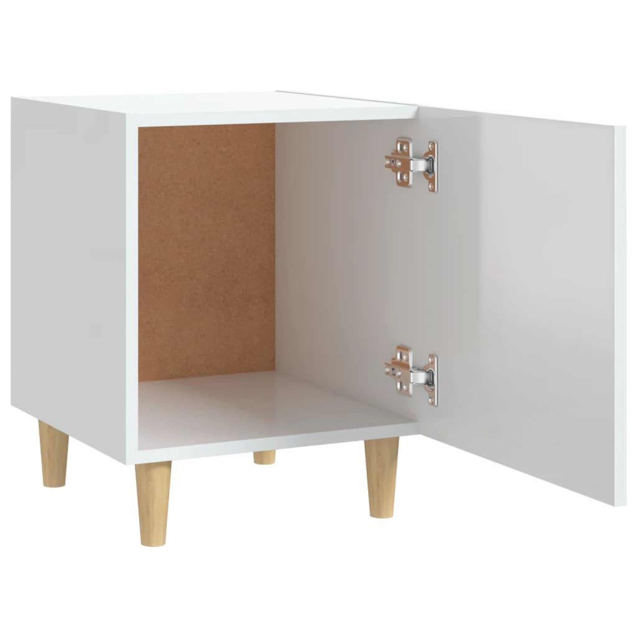 Voir la diapositive 5 : VIDAXL Table de chevet Blanc brillant Bois d'ingenierie