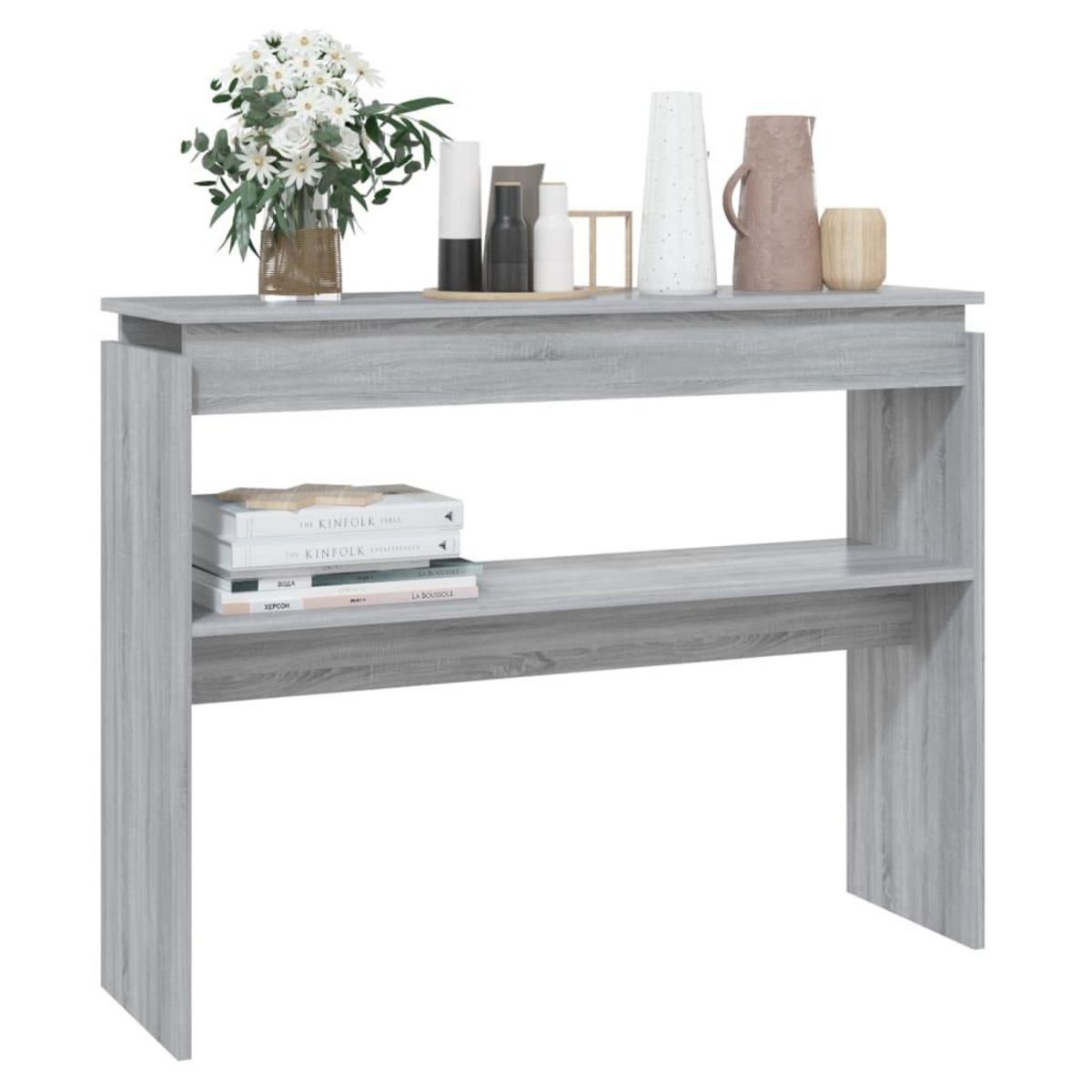 VIDAXL Table console Sonoma gris 102x30x80 cm Bois d'ingenierie