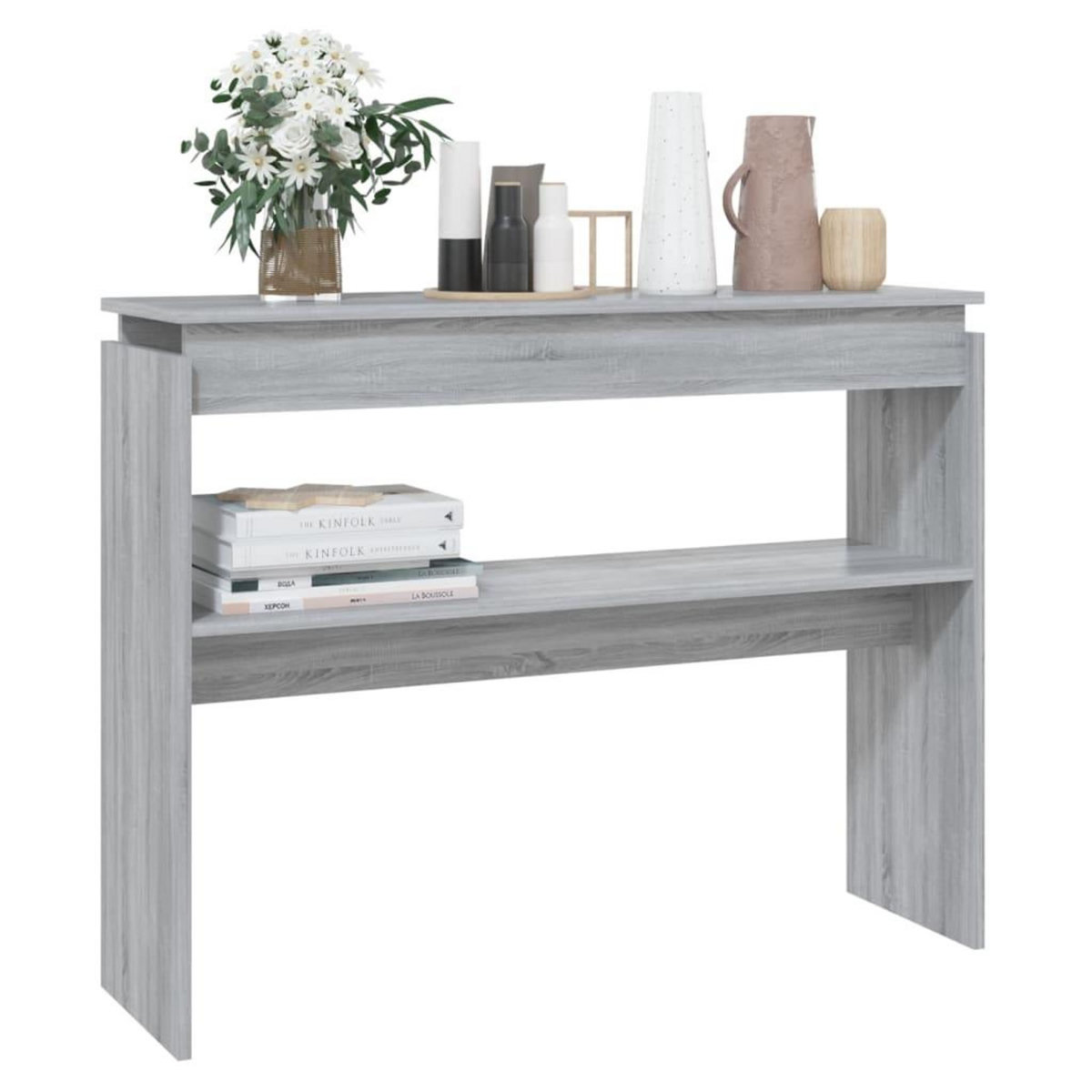 VIDAXL Table console Sonoma gris 102x30x80 cm Bois d'ingenierie