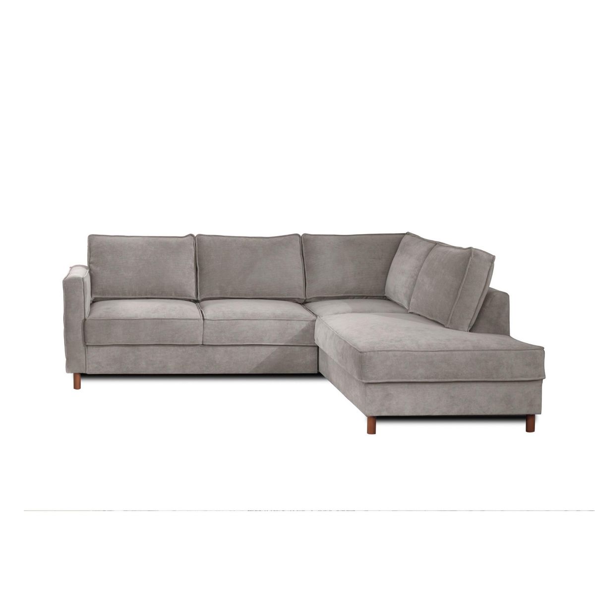 LISA DESIGN Jake - canapé d'angle droit - convertible - 5 places - en velours côtelé