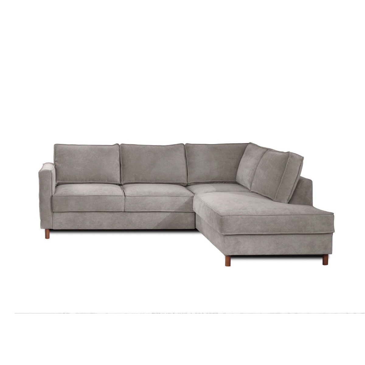 LISA DESIGN Jake - canapé d'angle droit - convertible - 5 places - en velours côtelé