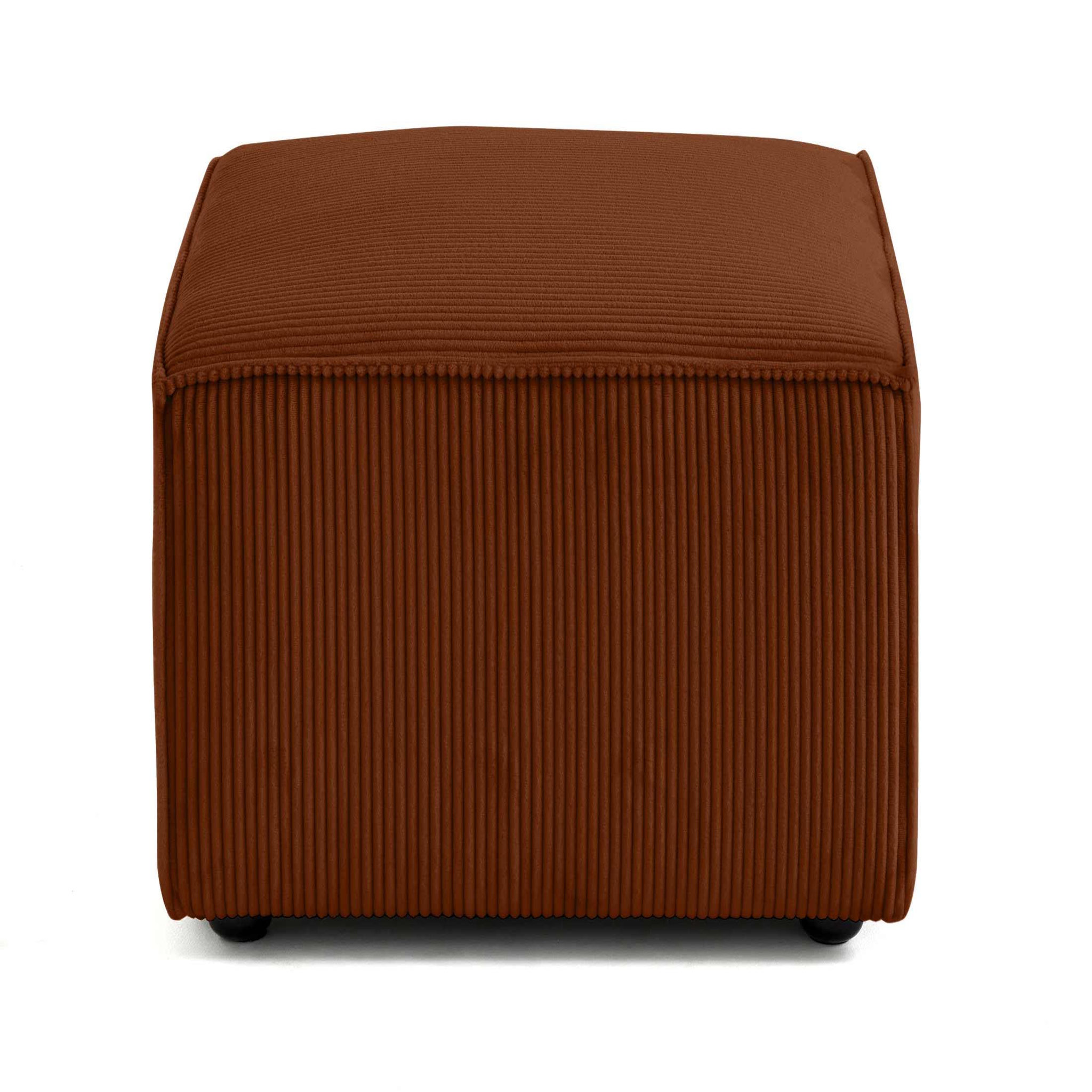 Voir la diapositive 1 : BEST MOBILIER Arty - pouf d'appoint - en velours côtelé