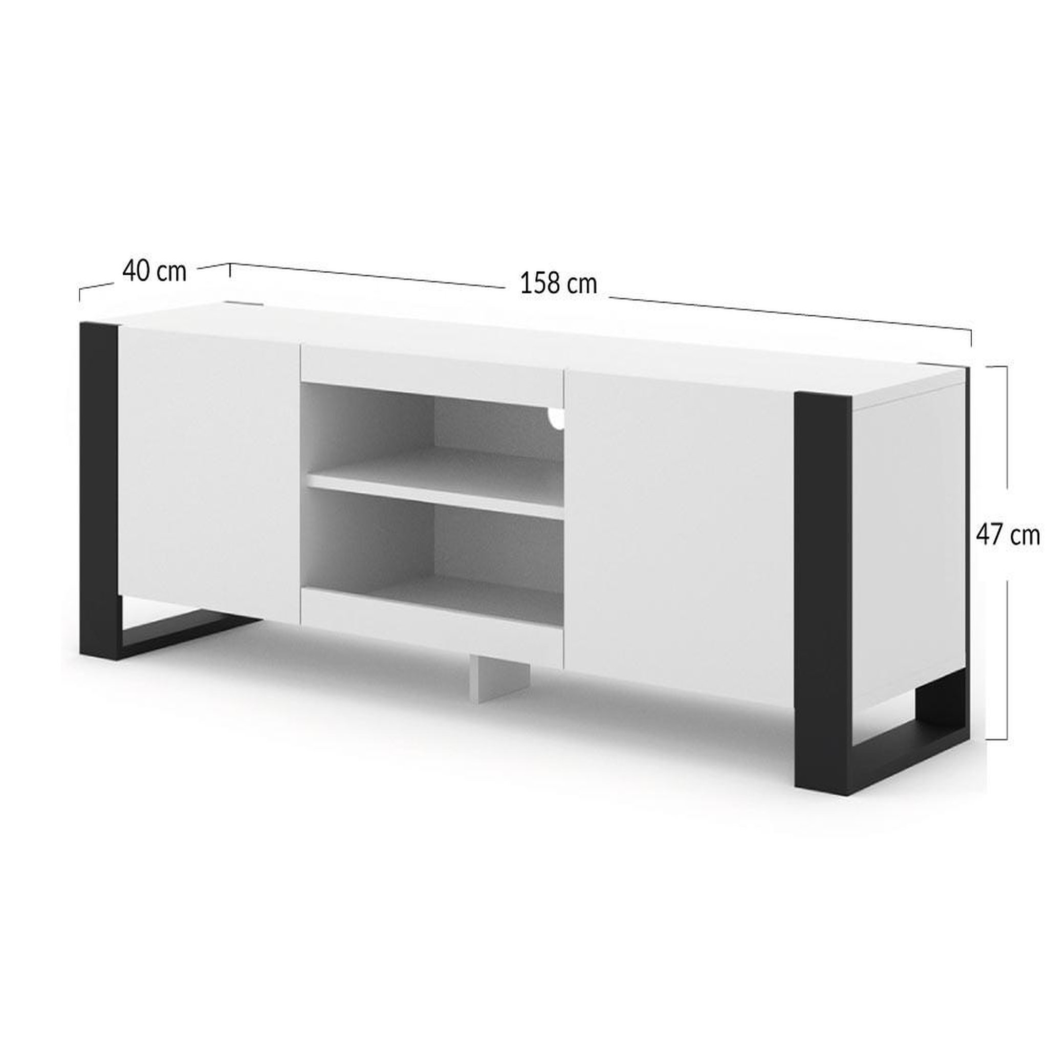 Voir la diapositive 4 : BEST MOBILIER Pedro - meuble tv - 158 cm