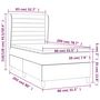Voir la diapositive 6 : VIDAXL Sommier a lattes de lit avec matelas Gris fonce 80x200 cm Tissu