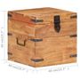 Voir la diapositive 6 : VIDAXL Coffre 40x40x40 cm bois d'acacia solide