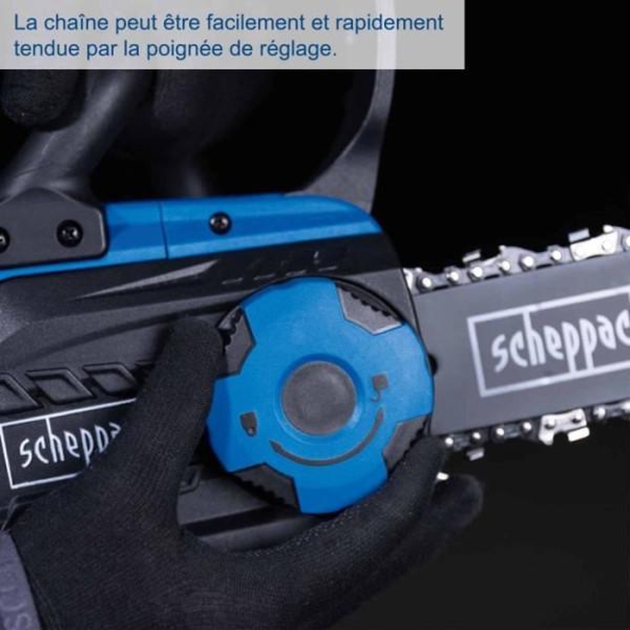 Voir la diapositive 4 : SCHEPPACH Tronçonneuse sans fil SCHEPPACH - C-CS254-X SET S - Coupe 25,4 cm - Batterie 20V IXES 2Ah + chargeur