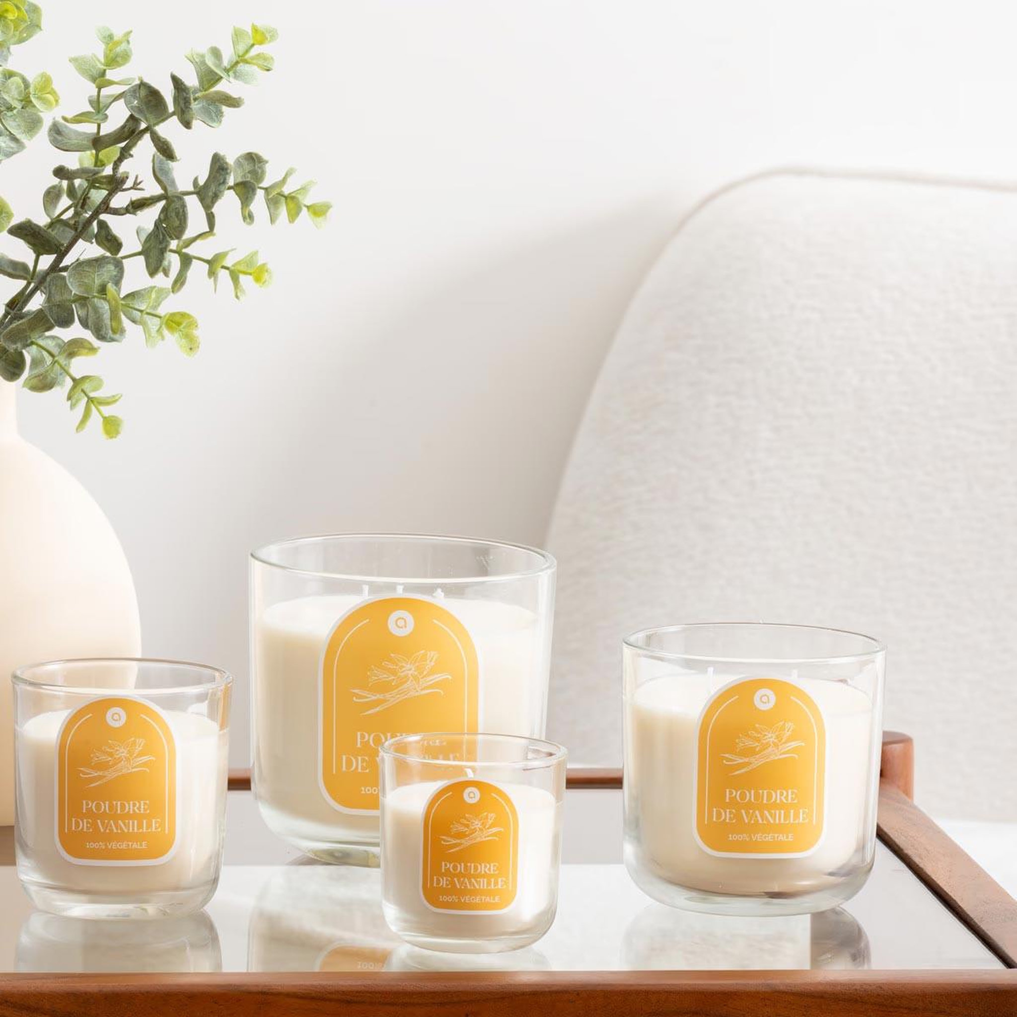 Voir la diapositive 3 : ATMOSPHERA Bougie parfumée en verre  floa  350g vanille