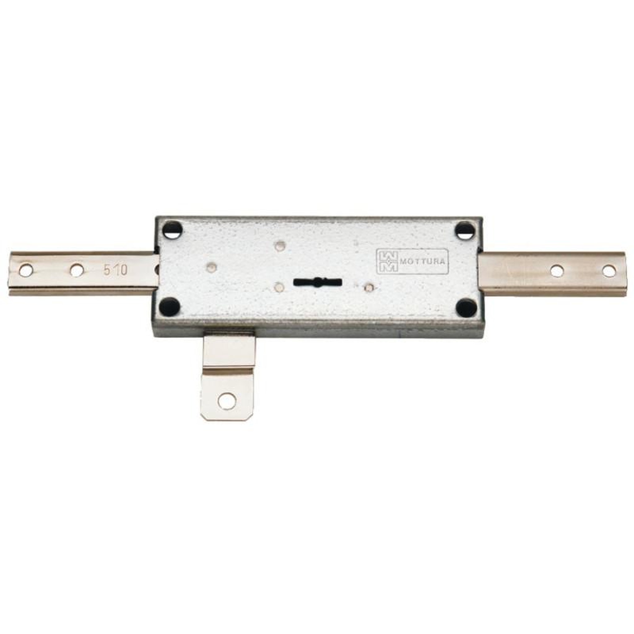 MOTTURA Serrure de rideau métallique 3 points de fermeture central à double panneton zingué MOTTURA – 45853