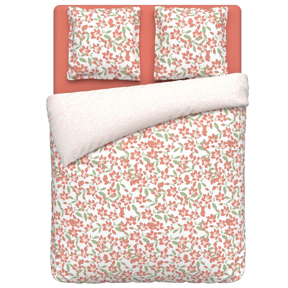 ACTUEL Parure housse de couette fantaisie en polycoton recyclé FANNY