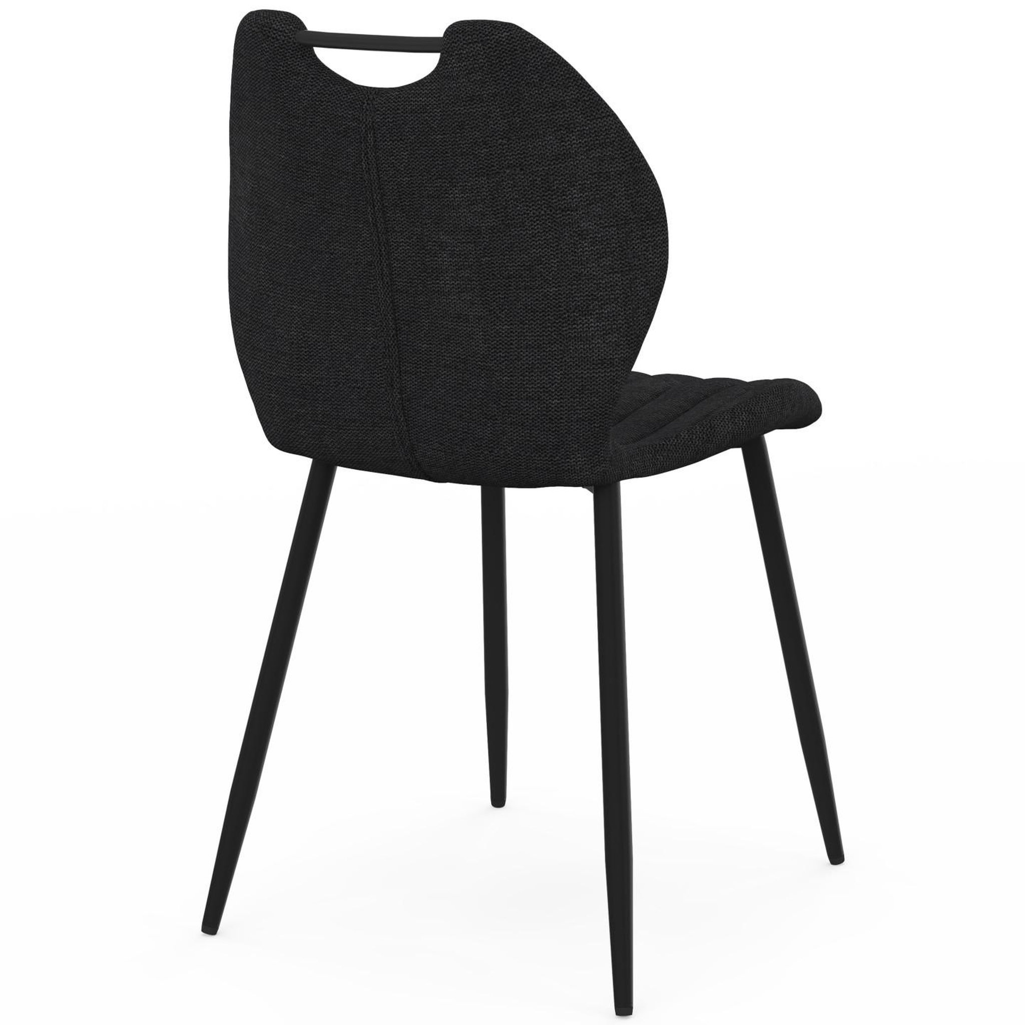 Voir la diapositive 4 : ID MARKET Lot de 6 chaises pio avec poignée en tissu éponge noir