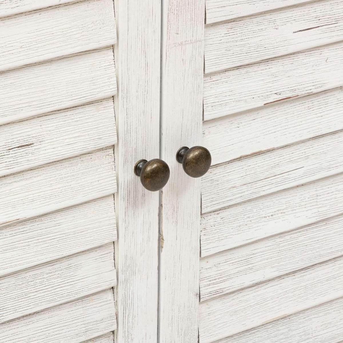 ATMOSPHERA Buffet 2 portes en bois OLBIA - Blanc et beige