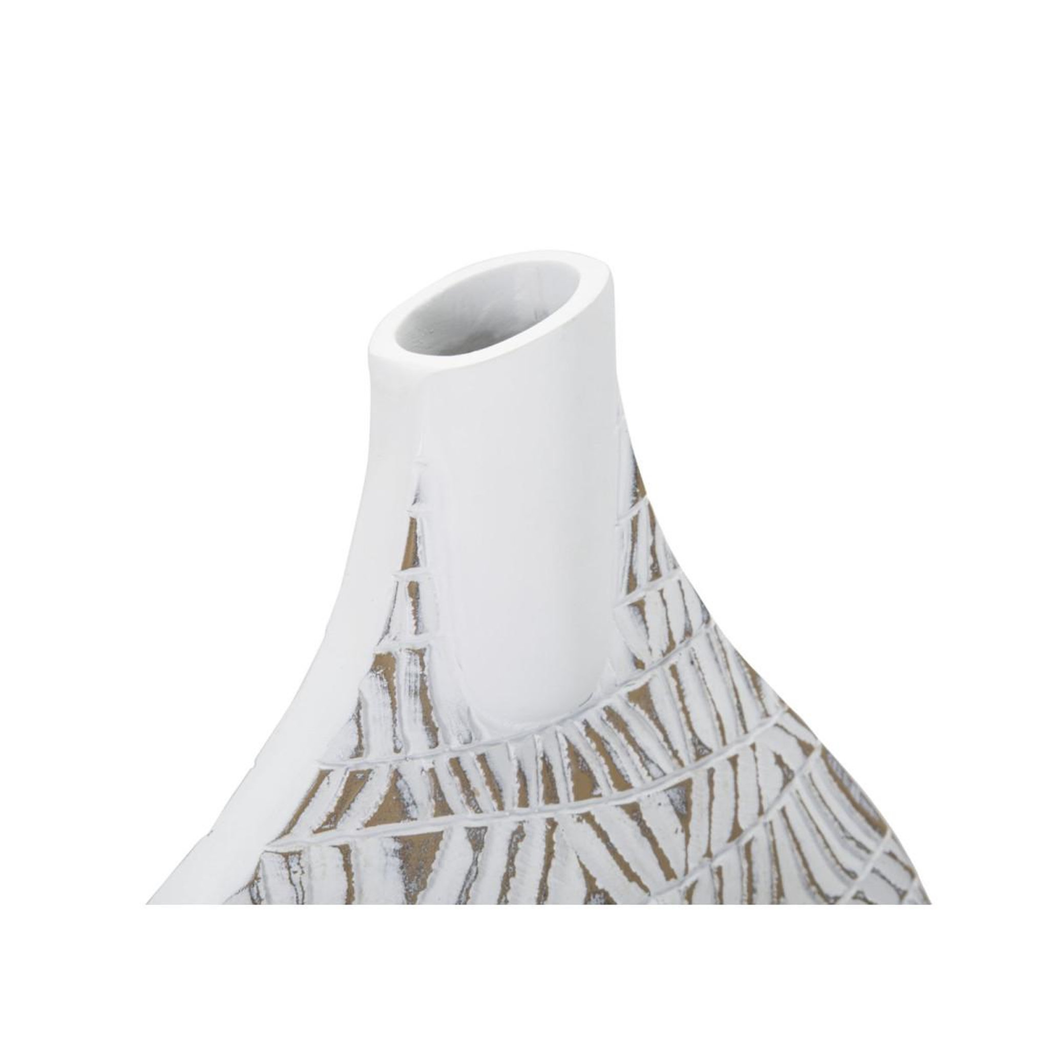 Voir la diapositive 4 : Paris Prix Vase déco abstrait  nairobi  46cm blanc