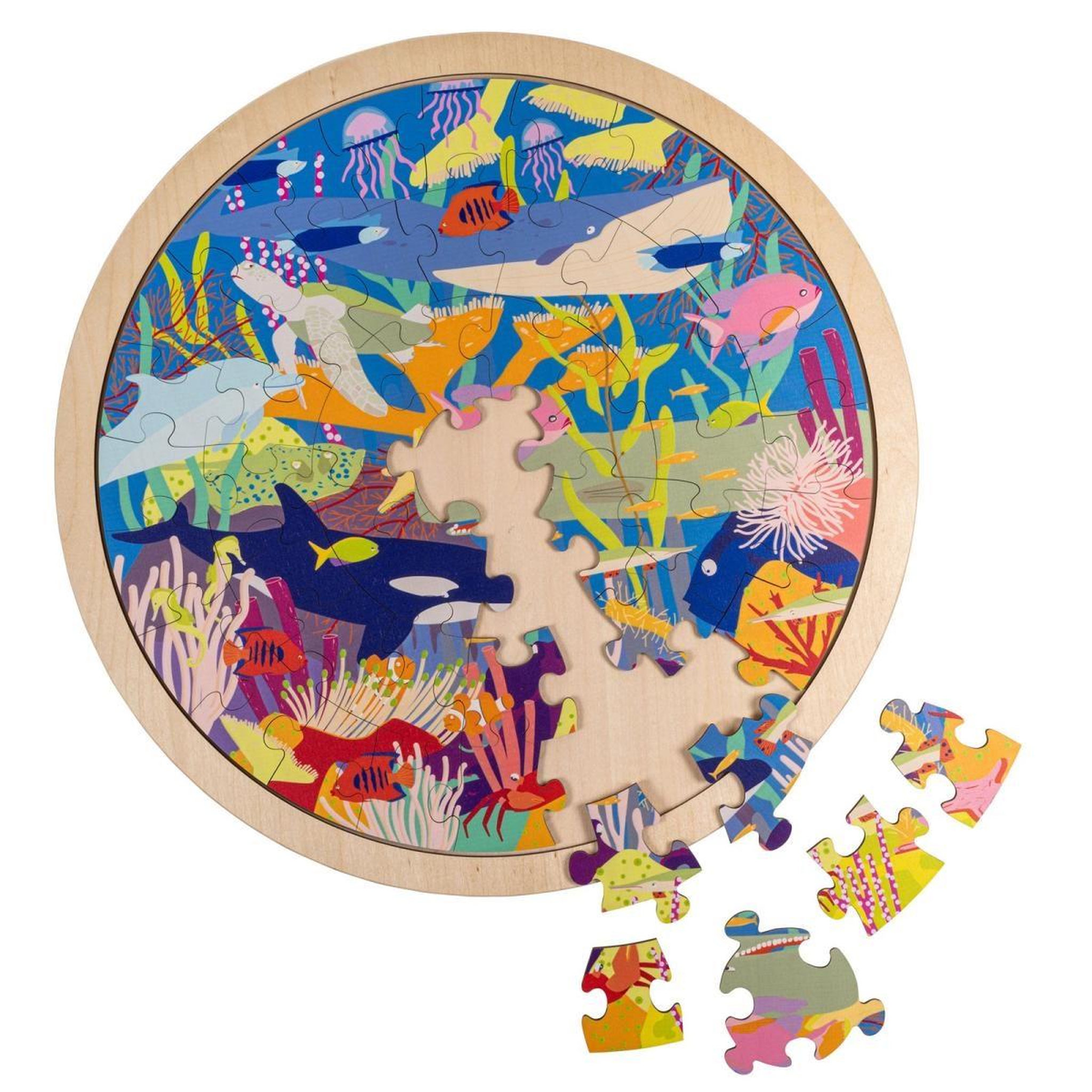 Voir la diapositive 4 : EDUCO Habitats - mer — 49 pièces de puzzle