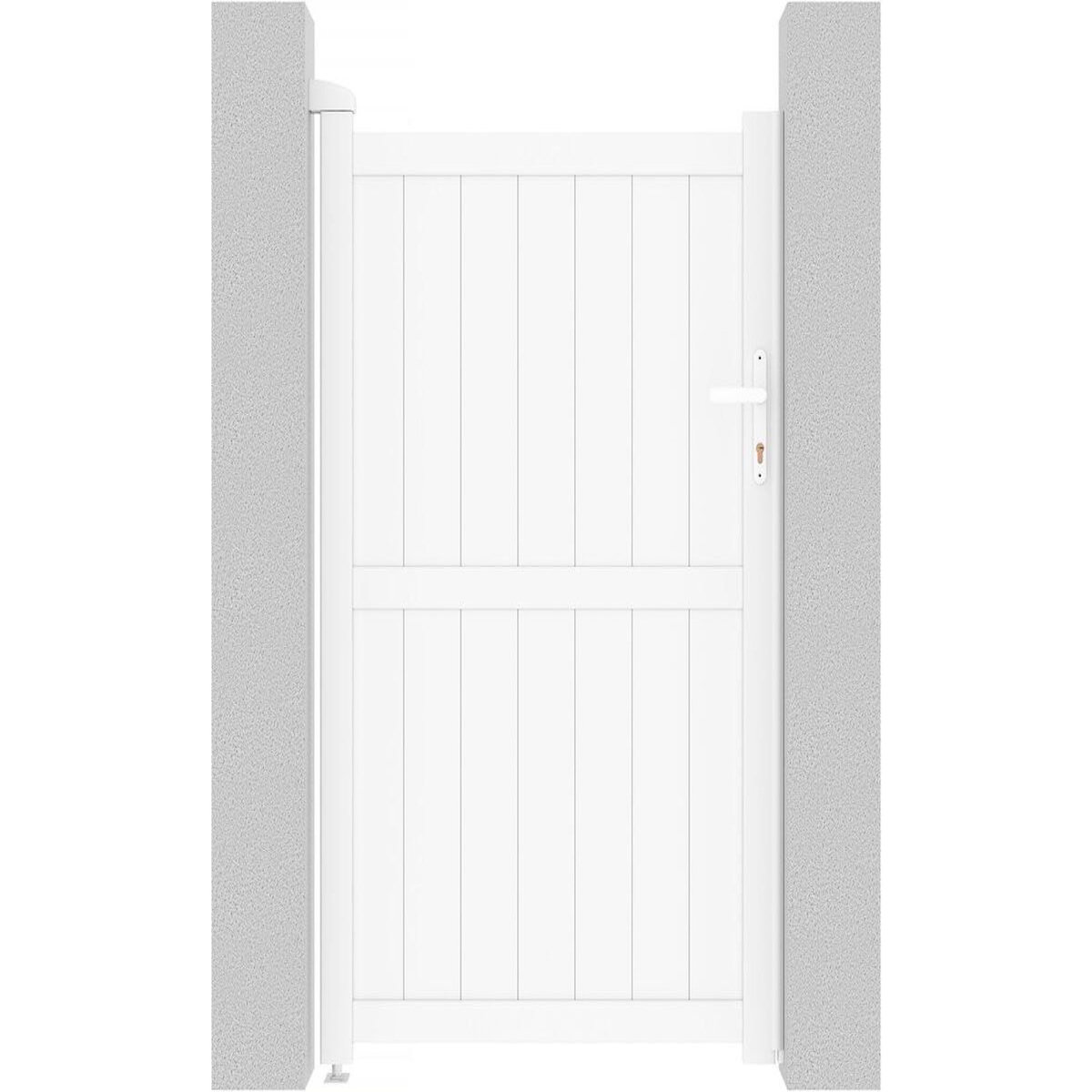 Habitat et Jardin Portillon aluminium  Lola  - 101.2 x 155.9 cm - Blanc