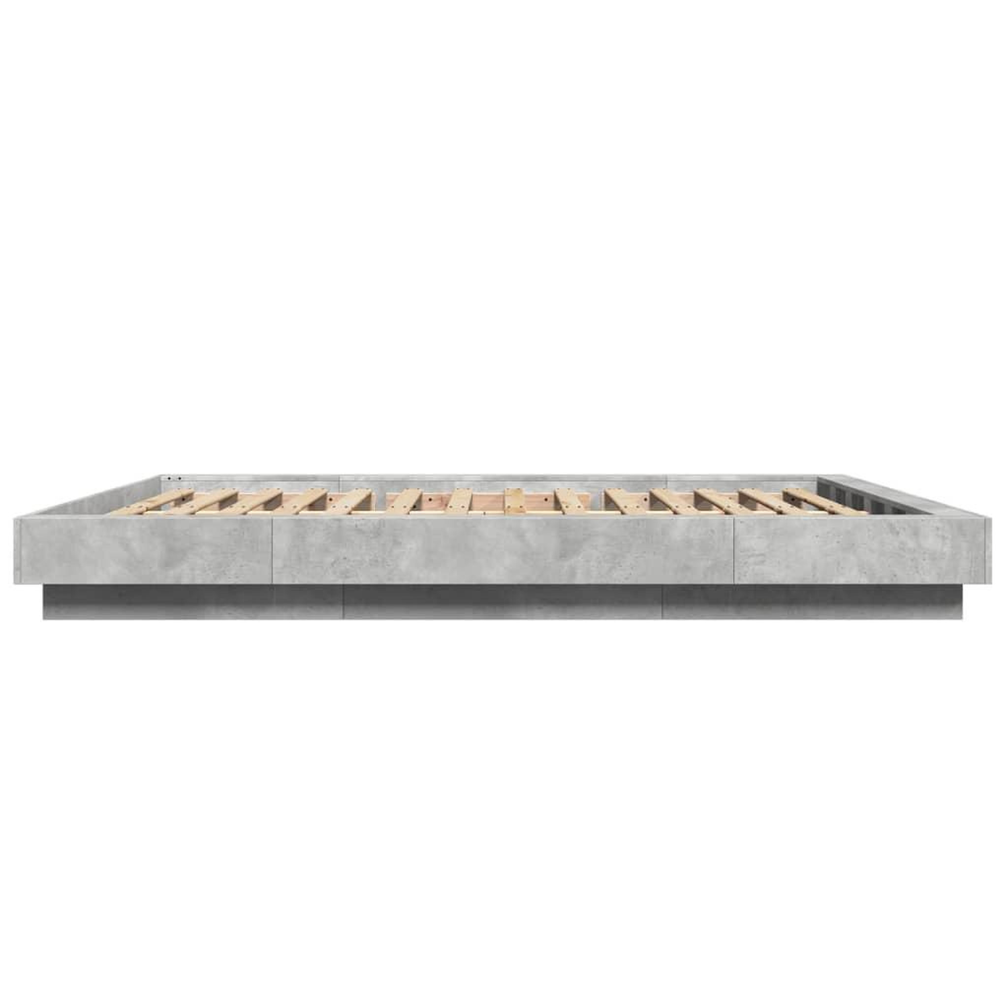 Voir la diapositive 5 : VIDAXL Cadre de lit sans matelas gris beton 150x200 cm