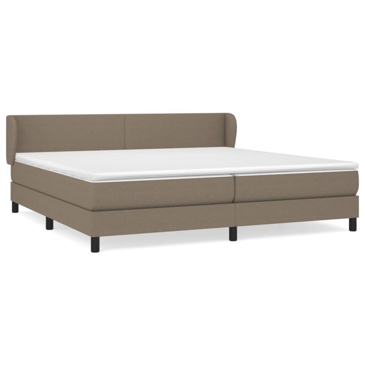 VIDAXL Sommier a lattes de lit avec matelas Taupe 200x200 cm Tissu
